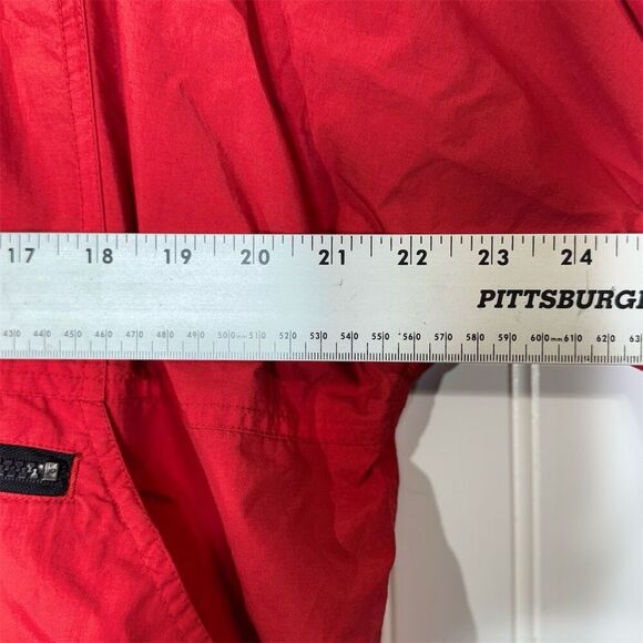 Y2K Red Vantage Windbreaker Jacket Small Grunge Nylon Anorak Streetwear Skater - Picture 5 of 11